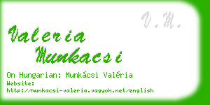 valeria munkacsi business card